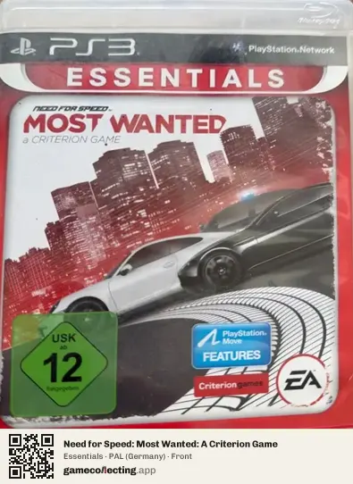 Need for Speed: Most Wanted: A Criterion Game PlayStation 3, Germany box front