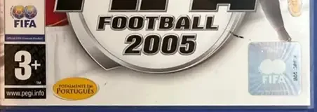 FIFA 2005, the PEGI square on its front