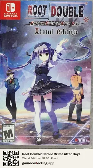Root Double: Before Crime After Days Nintendo Switch, NTSC box front
