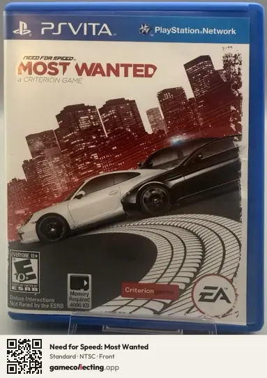 Need for Speed: Most Wanted PlayStation Vita, NTSC box front
