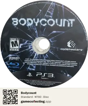 Bodycount PlayStation 3, NTSC disc