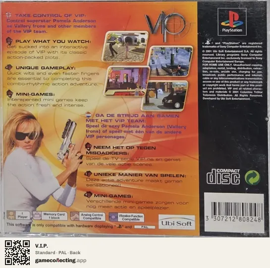 V.I.P. PlayStation, PAL box back