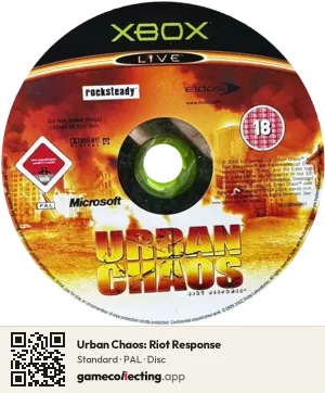 Urban Chaos: Riot Response Xbox, PAL disc