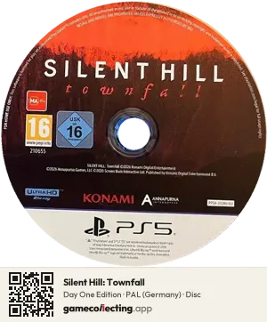 Silent Hill: Townfall PlayStation 5, PAL disc