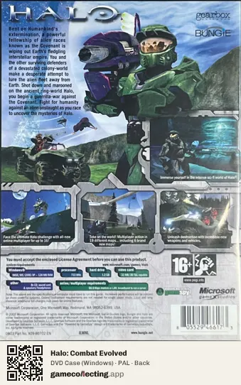 Halo: Combat Evolved Computer, PAL box back