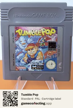 Tumble Pop Game Boy, PAL cartridge label