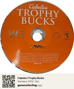 Cabela's Trophy Bucks Nintendo Wii, NTSC disc