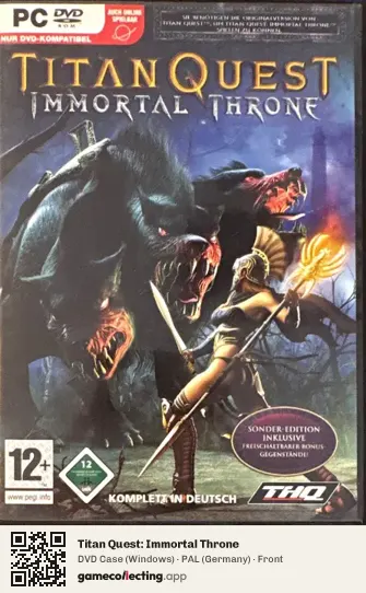 Titan Quest: Immortal Throne Computer, Germany box front