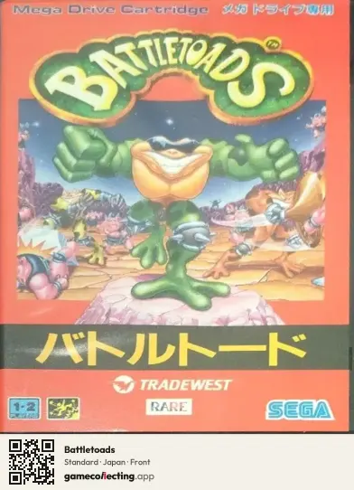 Battletoads Sega Mega Drive / Genesis, Japan box front