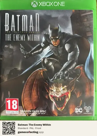 Batman: The Enemy Within Xbox One, PAL box front