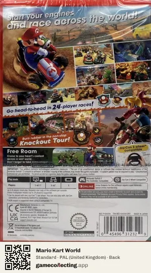 Mario Kart World Nintendo Switch 2, United Kingdom box back