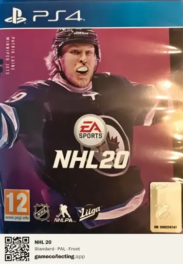 NHL 20 PlayStation 4, PAL box front
