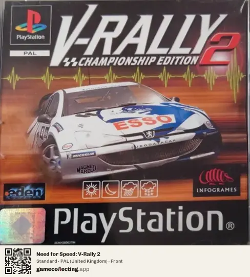 Need for Speed: V-Rally 2 PlayStation, United Kingdom box front