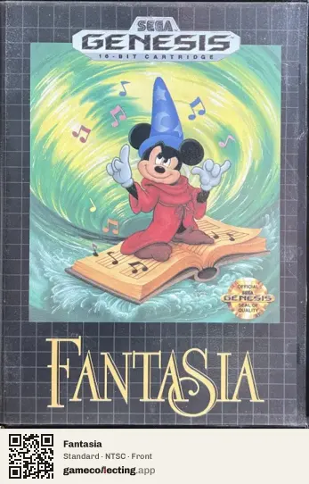 Fantasia Sega Mega Drive / Genesis, NTSC box front