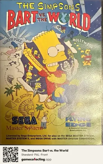 The Simpsons: Bart vs. the World Sega Master System, PAL box front