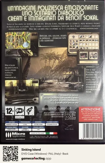 Sinking Island Computer, Italy box back
