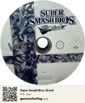 Super Smash Bros. Brawl Nintendo Wii, PAL disc