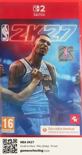 NBA 2K27 Nintendo Switch 2, Italy box front