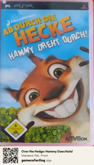 Over the Hedge: Hammy Goes Nuts! PlayStation Portable, PAL box front