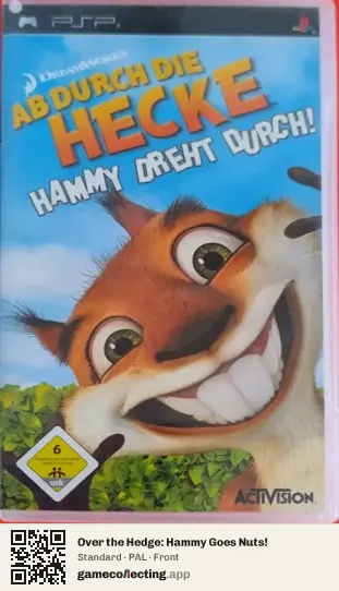Over the Hedge: Hammy Goes Nuts! PlayStation Portable, PAL box front