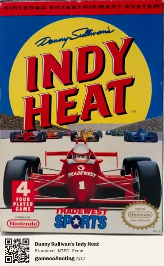 Danny Sullivan's Indy Heat Nintendo Entertainment System, NTSC box front