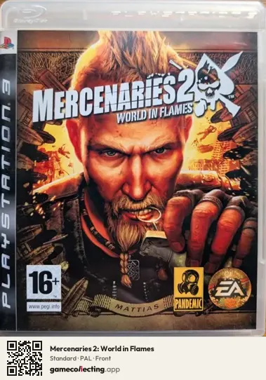 Mercenaries 2: World in Flames PlayStation 3, PAL box front