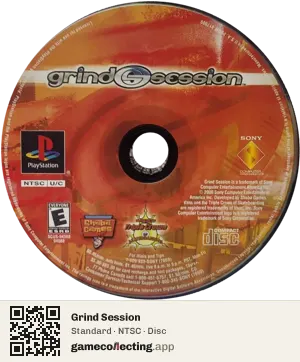 Grind Session PlayStation, NTSC disc