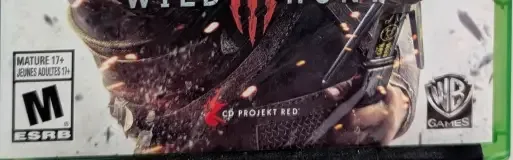 The Witcher 3: Wild Hunt, the ESRB box on its front