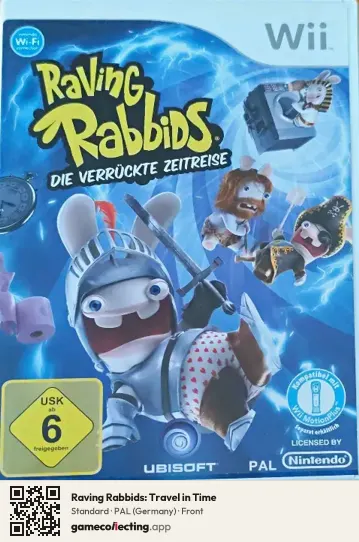 Raving Rabbids: Travel in Time Nintendo Wii, Germany box front