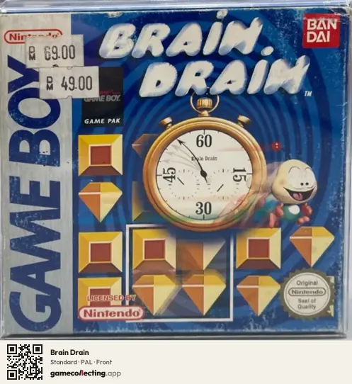 Brain Drain Game Boy, PAL box front