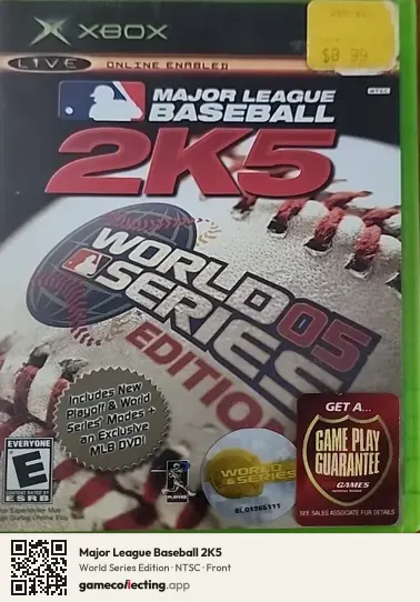 Major League Baseball 2K5 Xbox, NTSC box front