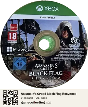 Assassin's Creed Black Flag Resynced Xbox Series X, PAL disc