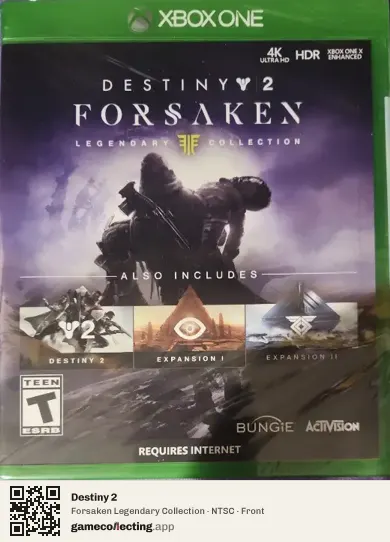 Destiny 2 Xbox One, NTSC box front