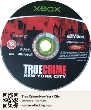 True Crime: New York City Xbox, PAL disc