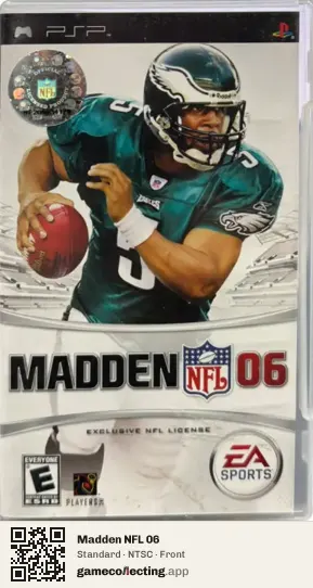 Madden NFL 06 PlayStation Portable, NTSC box front