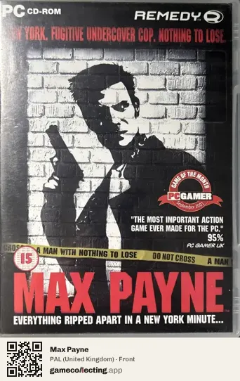 Max Payne Computer, United Kingdom box front