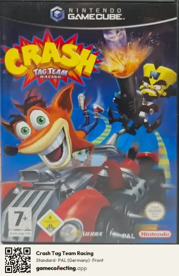 Crash Tag Team Racing Nintendo GameCube, Germany box front