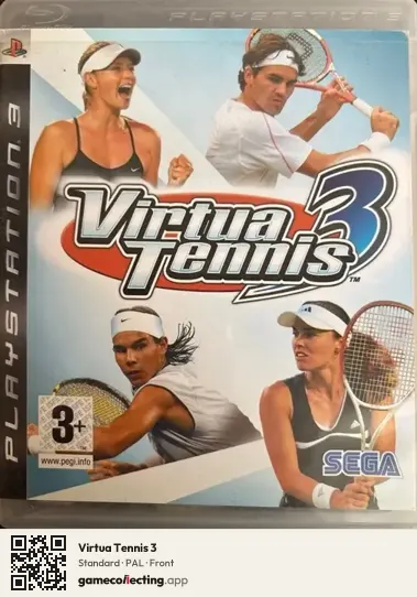 Virtua Tennis 3 PlayStation 3, PAL box front