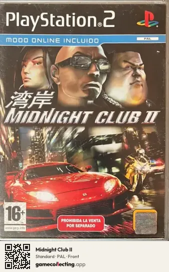 Midnight Club II PlayStation 2, PAL box front