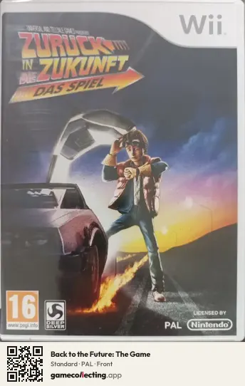 Back to the Future: The Game Nintendo Wii, PAL box front