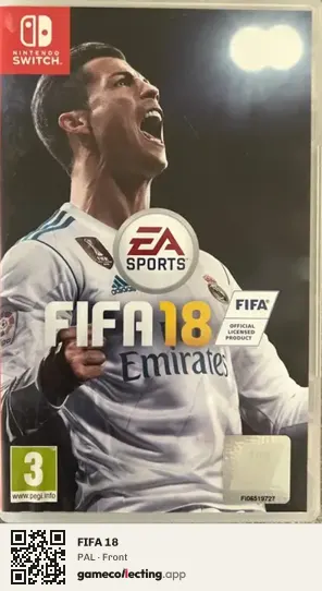 FIFA 18 Nintendo Switch, PAL box front