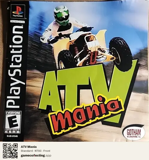 ATV Mania PlayStation, NTSC box front