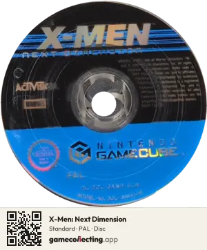 X-Men: Next Dimension Nintendo GameCube, PAL disc