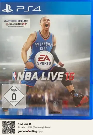 NBA Live 16 PlayStation 4, Germany box front