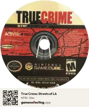 True Crime: Streets of LA Nintendo GameCube, NTSC disc