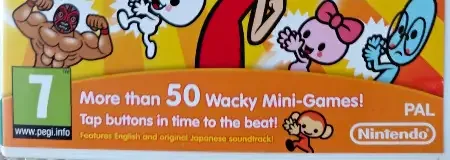 Rhythm Heaven Fever, the PEGI square on its front