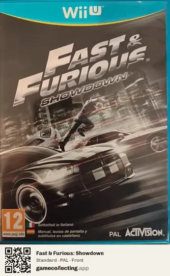 Fast & Furious: Showdown Nintendo Wii U, PAL box front