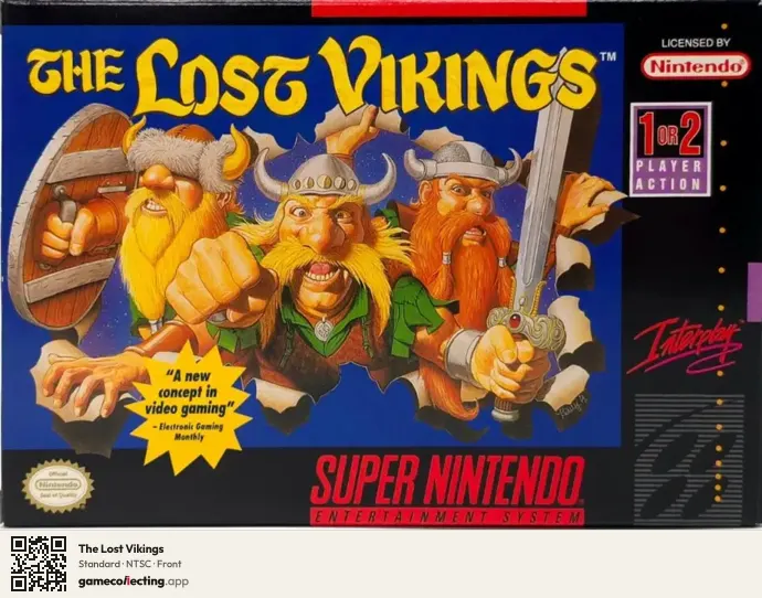 The Lost Vikings Super Nintendo Entertainment System, NTSC box front