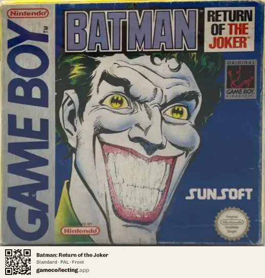 Batman: Return of the Joker Game Boy, PAL box front
