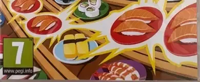 Sushi Striker: The Way of Sushido, the PEGI square on its front